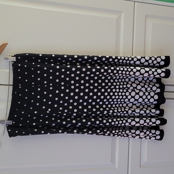 Laura Petites Skirt 14 Black White Polka Dot - Picture 1 of 4